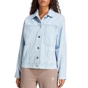 NWT Women's Adidas Originals Premiumn Essentials Loose Fit Denim Jacket